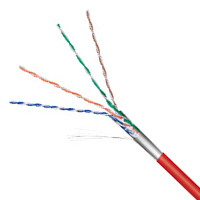 Netzwerkkabel Cat.5e F/UTP flexibel rot 100 m Spule