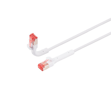 Patchkabel RJ45 Cat.6a Flex 360° variabler Winkel weiß