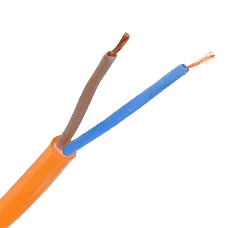 PUR Schlauchleitung H07BQ-F 2x1,5 mm² orange Meterware
