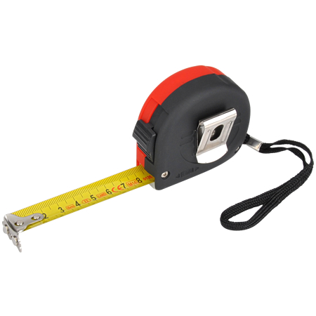 Rollbandmaß / Rollmeter mit Stahlband 5 m