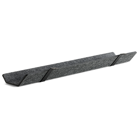 Schreibtisch Kabelwanne aus Filz Kabelkanal grau / schwarz 115 cm