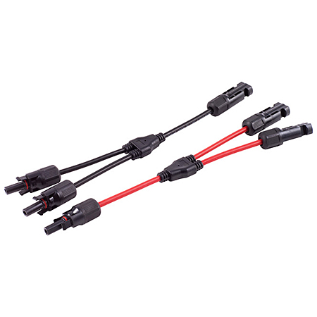 Solar Parallel Y-Adapter Kabel 4 mm² rot / schwarz 2-fach für PV-Anlagen