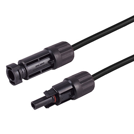 Solar Verlängerungskabel schwarz Solarkabel 6 mm² mit Stecker für PV-Anlagen