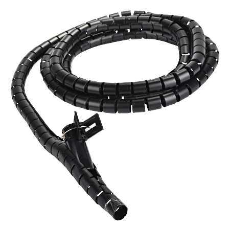 Spiralschlauch flexibel mit Einziehhilfe 2,5 m schwarz