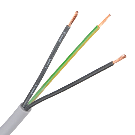 Anschlußleitung/Kabel  3 x 0,75qmm mit Schalter Stecker 2 Meter  schwarz 