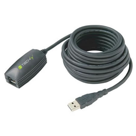 TECHly USB 3.0 Aktives Verlängerungskabel 5 m schwarz