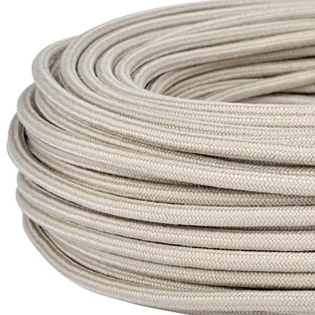 Textilkabel Stoffkabel 3x0,75 mm² beige 50 m