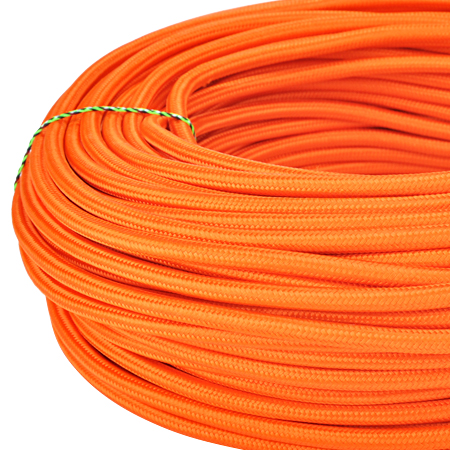 Textilkabel Stoffkabel 3x0,75 mm² orange Meterware