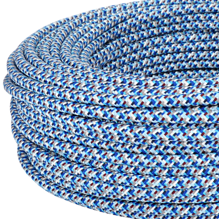 Textilkabel Stoffkabel 3x0,75 mm² Pixel blau