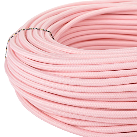 Textilkabel Stoffkabel 3x0,75 mm² rosa Meterware