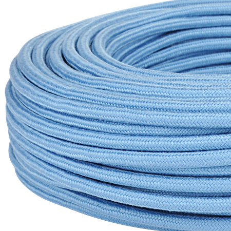 Textilkabel Stoffkabel 3x0,75 mm² taubenblau