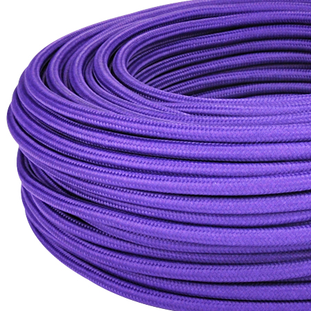 Textilkabel Stoffkabel 3x0,75 mm² violett 50 m