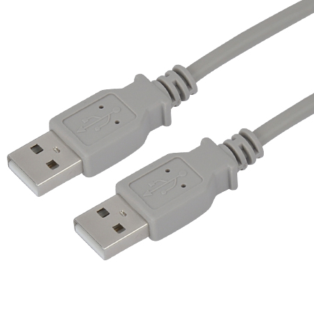 USB 2.0 Kabel A-Stecker, A-Stecker grau 0,5 m