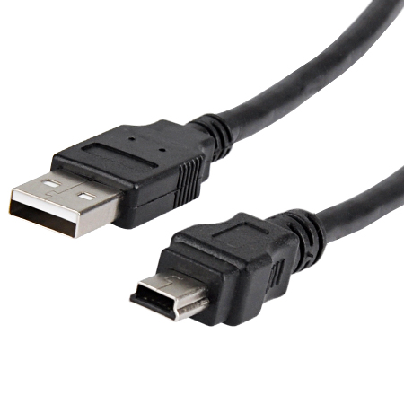 USB Anschlusskabel 2.0 A-Stecker - B-Mini 5pin Stecker