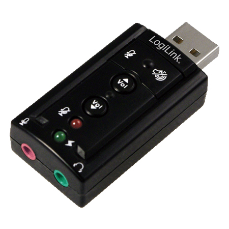 LogiLink USB Soundkarte mit Virtual 7.1 Soundeffekt