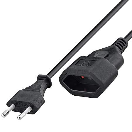 Verlängerungskabel mit Eurostecker schwarz