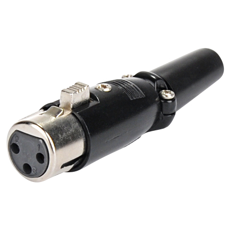 XLR Mikrofonkupplung 3-polig schwarz