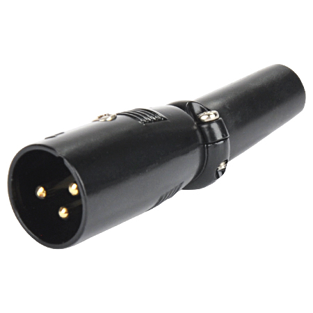 XLR Mikrofonstecker 3-polig schwarz
