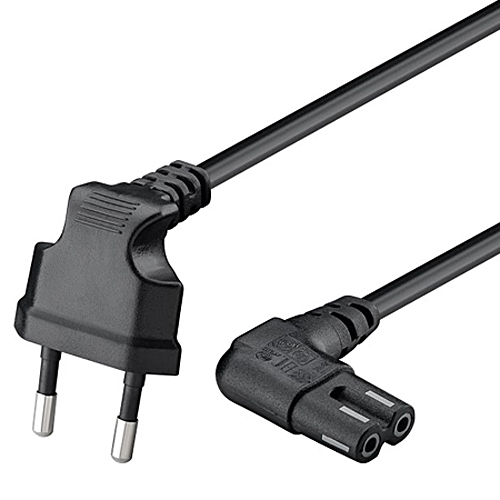Anschlusskabel mit Eurostecker abgewinkelt schwarz 1,5 m