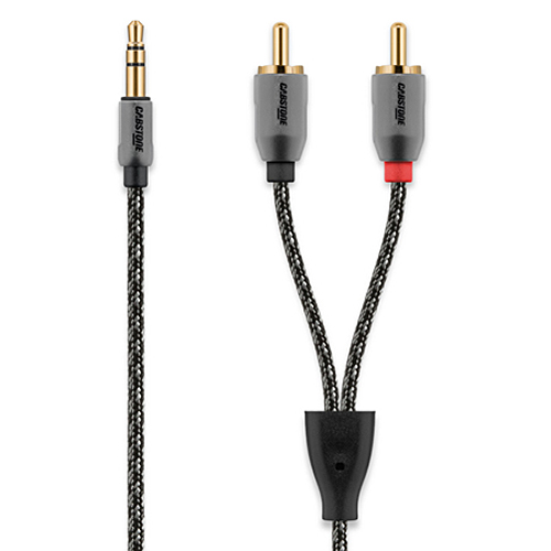 Produktbild von Audio Adapterkabel Klinke 3,5 mm 2xCinch schwarz silber 1,5 m