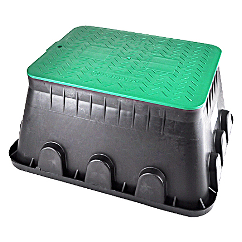 Bodeneinbaudose Jumbo mit grünem Deckel 50x37 cm