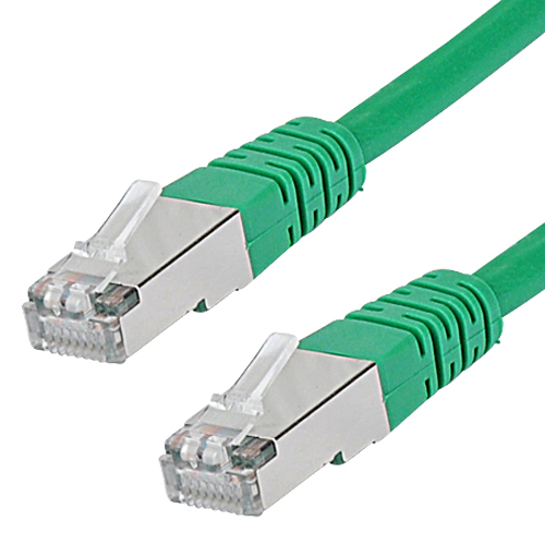 Cat.5e Patchkabel RJ45 LAN Kabel SF/UTP grün 0,5 m