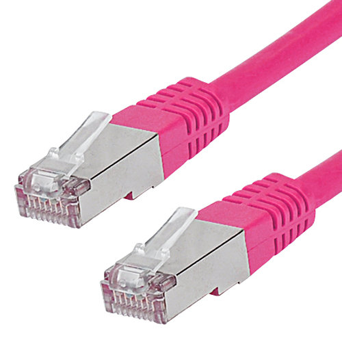 Cat.5e Patchkabel RJ45 LAN Kabel SF/UTP magenta 0,25 m