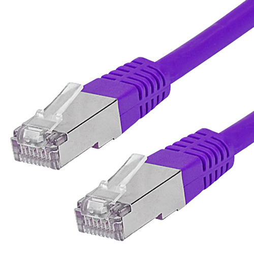 Cat.5e Patchkabel RJ45 LAN Kabel SF/UTP violett 0,5 m