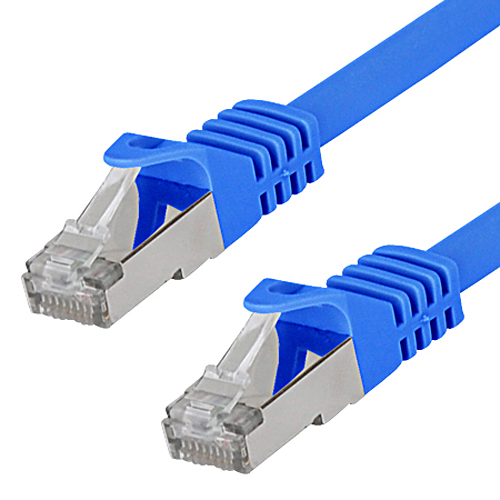 Patchkabel Cat.7 LAN Kabel RJ45 Cat.6a Stecker blau 0,5 m