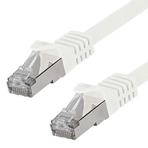 Patchkabel Cat.7 LAN Kabel RJ45 Cat.6a Stecker weiß 5 m