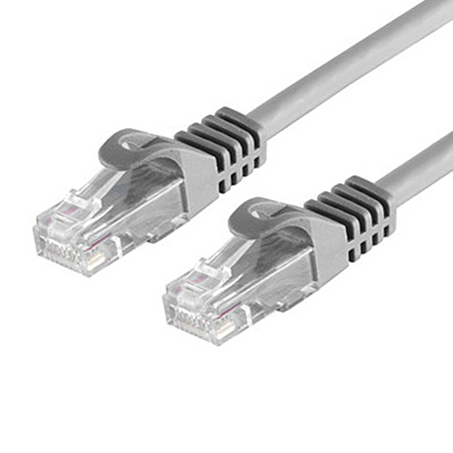 Cat.7 Rohkabel Patchkabel UTP LAN Kabel RJ45 Cat.6a Stecker grau 2 m