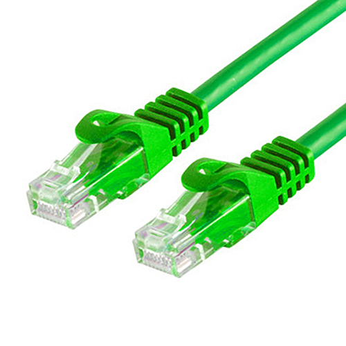 Cat.7 Rohkabel Patchkabel UTP LAN Kabel RJ45 Cat.6a Stecker grün 0,25 m