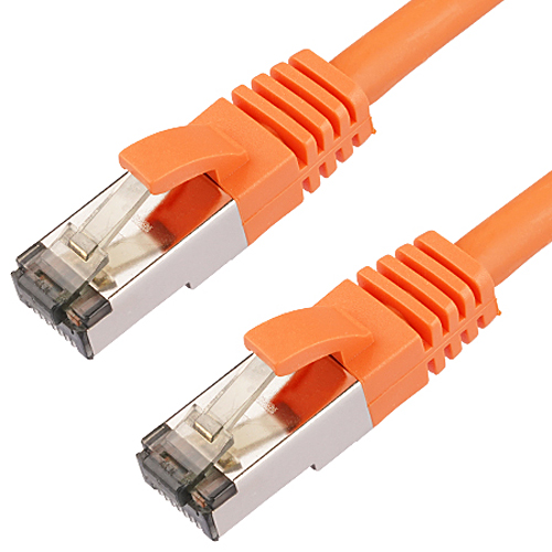 Cat.8.1 Patchkabel LAN Kabel RJ45 orange 0,5 m