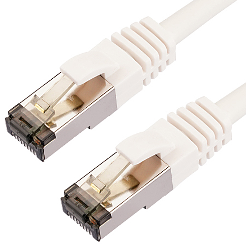 Cat.8.1 Patchkabel LAN Kabel RJ45 weiß 0,5 m