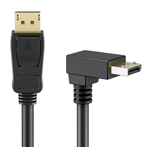 DisplayPort 2.1 Kabel abgewinkelt nach unten 8K@144Hz DSC 54 Gbit/s