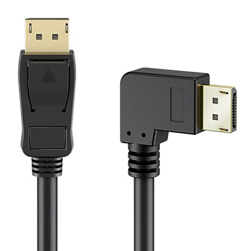 DisplayPort 2.1 Kabel rechts abgewinkelt 8K@144Hz DSC 54 Gbit/s
