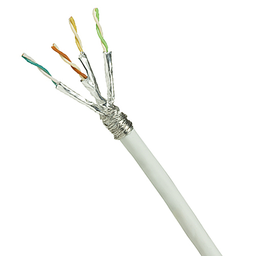 Produktbild von Dünnes 6 mm Netzwerk Verlegekabel Cat.7 weiß für Heim- und Büroverkabelung