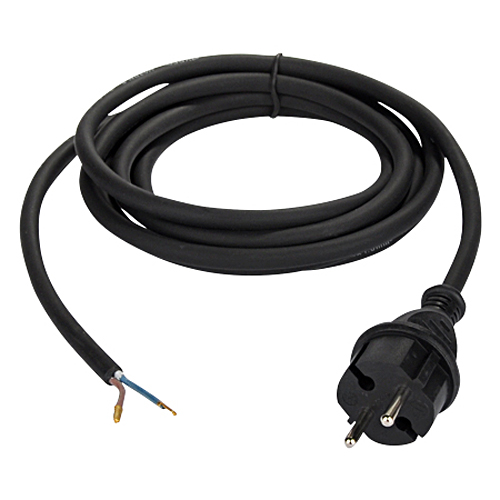 Gummi Anschlusskabel H07RN-F schwarz 5 m (2x1,5 mm²)