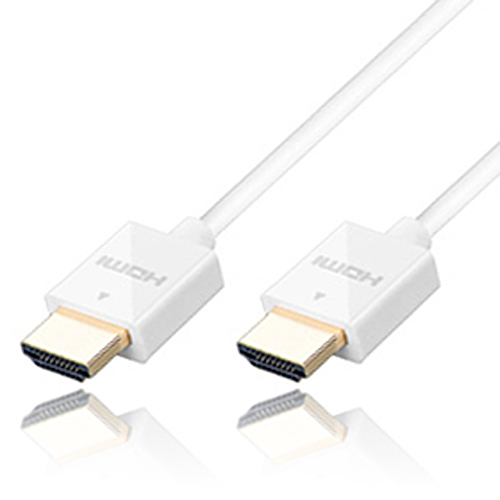 High Speed HDMI Kabel with Ethernet Slim weiß