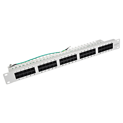 Produktbild von Telefon / ISDN Patchfeld 50-Port ungeschirmt grau Rackeinbau