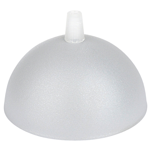 Leuchtenbaldachin halbrund Metall Grau Satin