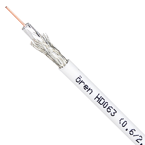 Mini Koaxialkabel Ören HD 063 Class A+ 3-fach geschirmt 10 m