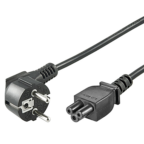 Produktbild von Netzkabel abgewinkelt mit Notebook C5 Buchse