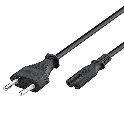 Netzkabel mit Eurostecker schwarz 1,8 m