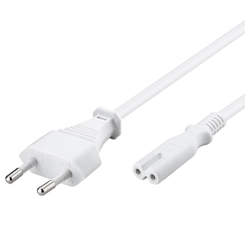 Netzkabel mit Eurostecker weiß 5 m