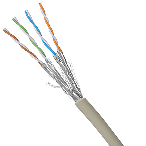 Netzwerkkabel Cat.6 S/FTP PIMF halogenfrei flexibel grau 25 m
