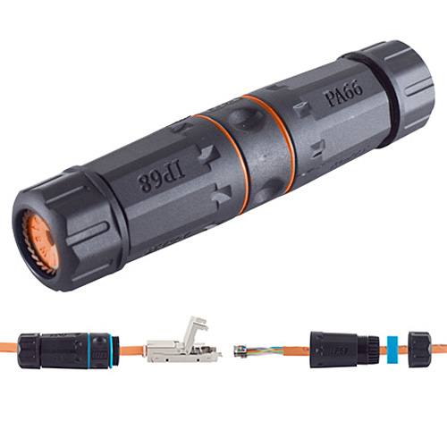 Outdoor LSA Kabelverbinder Cat.6a wasserdicht IP68 Netzwerkkabel verlängern