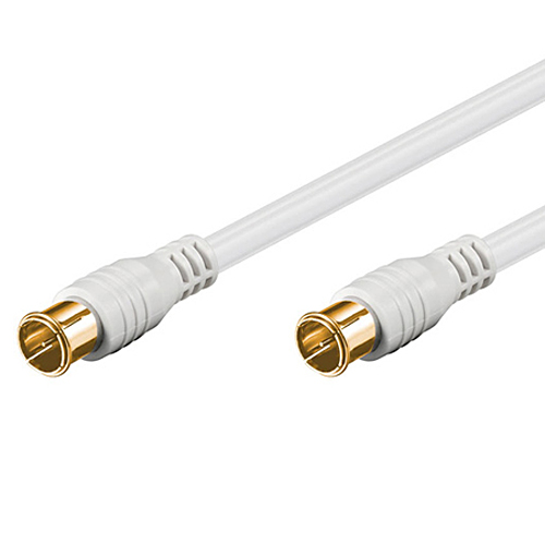 SAT Antennenkabel Quick F-Stecker vergoldet weiß günstig online kaufen