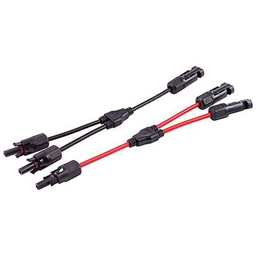 Solar Parallel Y-Adapter Kabel 4 mm² rot / schwarz 2-fach für PV-Anlagen