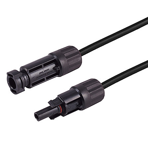 Solar Verlängerungskabel schwarz Solarkabel 6 mm² mit Stecker für PV-Anlagen